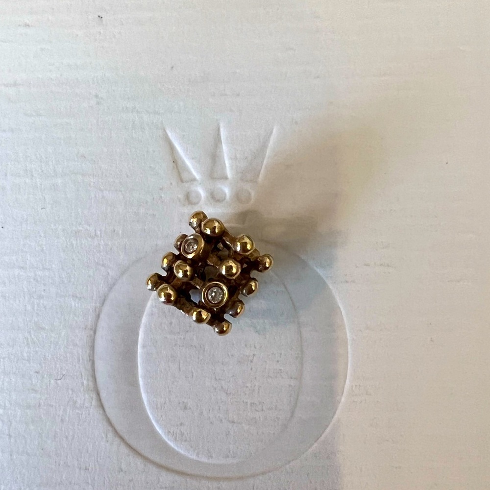 Authentic Pandora 14K Gold A Matrix #750313D (Retired)
